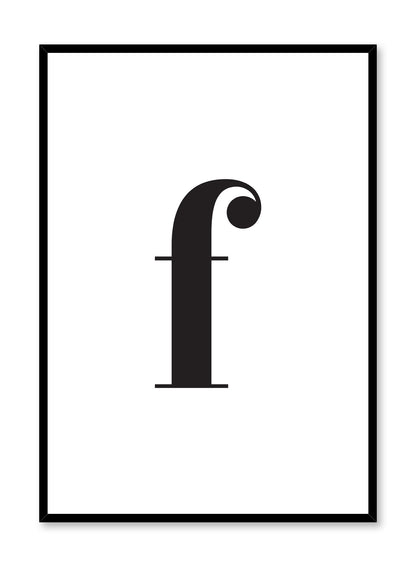 Lowercase Letter F, Poster