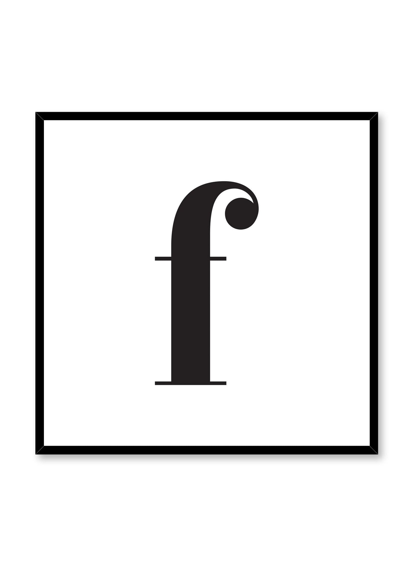 Lowercase Letter F, Poster