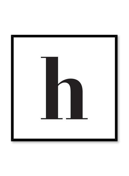 Lowercase Letter H, Poster