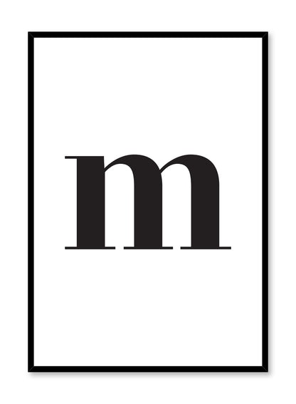 Lowercase Letter M, Poster