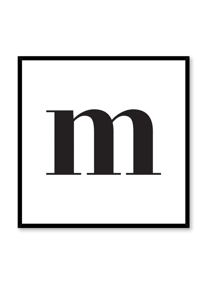 Lowercase Letter M, Poster