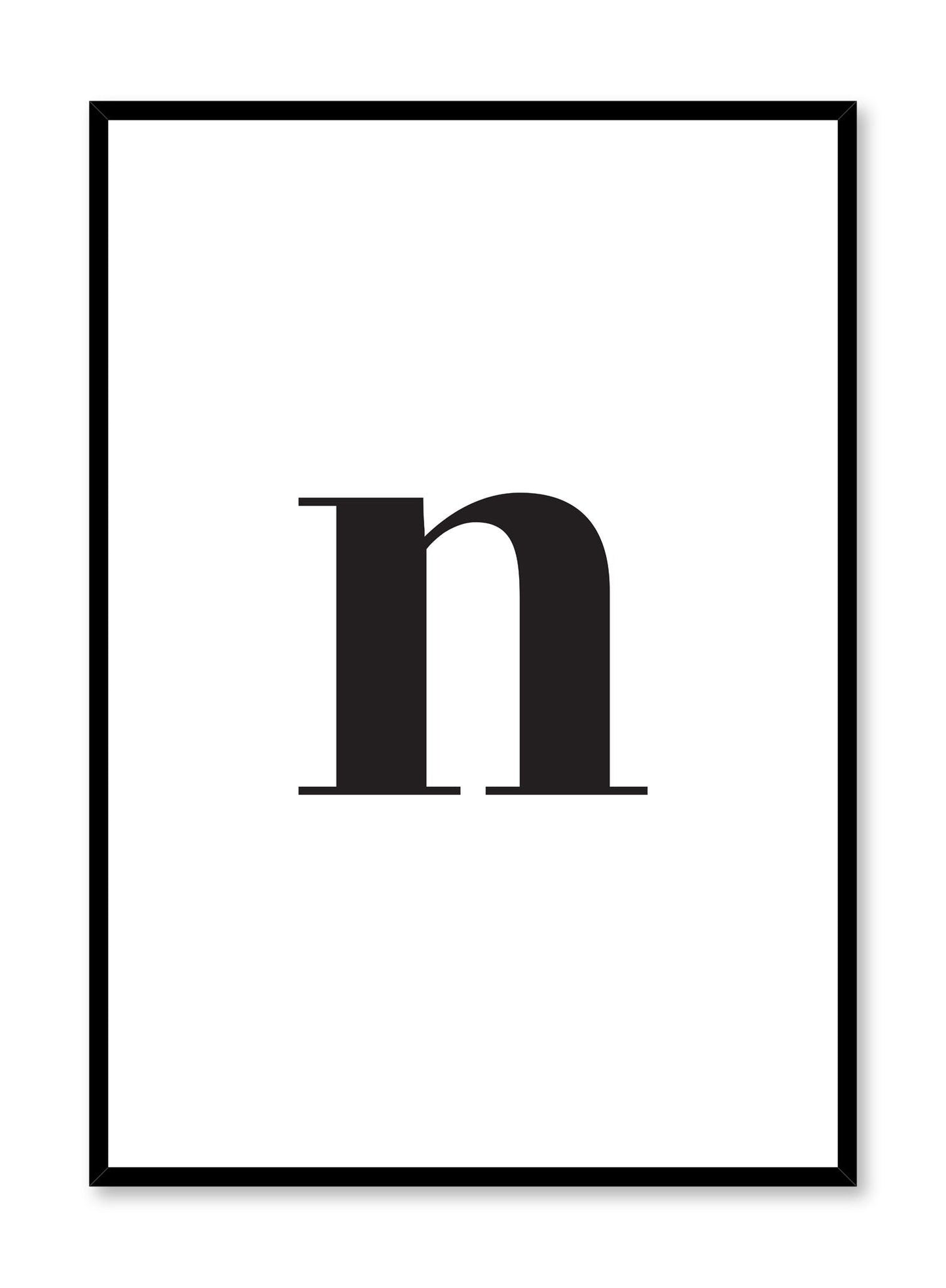 Lowercase Letter N, Poster