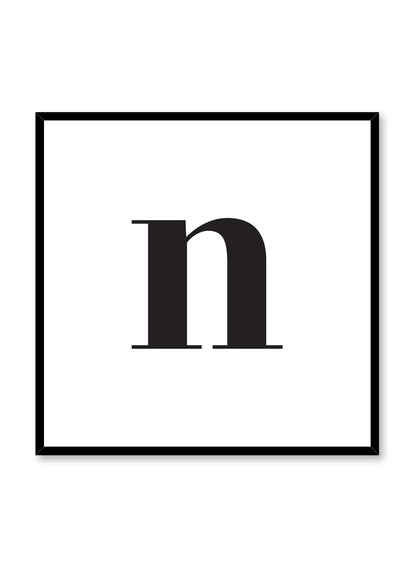 Lowercase Letter N, Poster