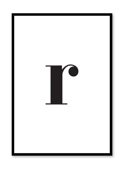 Lowercase Letter R, Poster