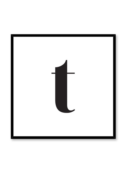 Lowercase Letter T, Poster