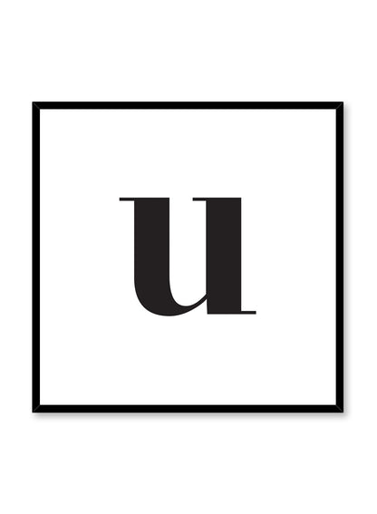 Lowercase Letter U, Poster