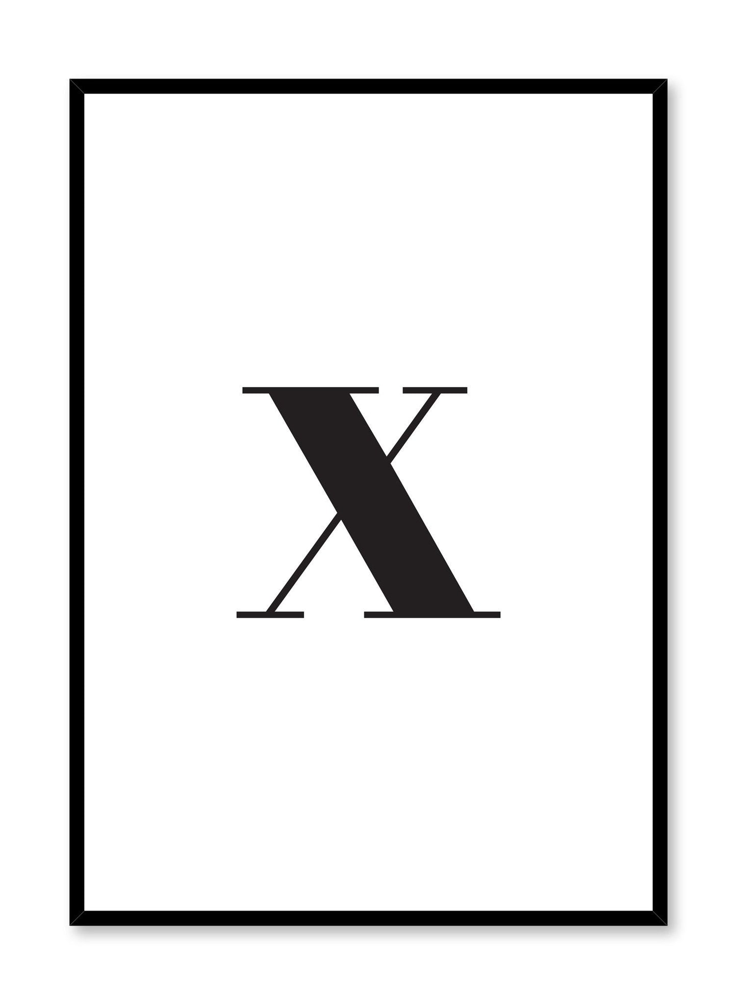 Lowercase Letter X, Poster