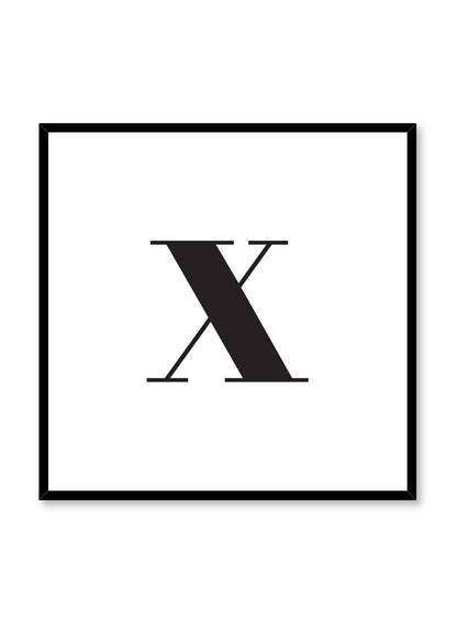 Lowercase Letter X, Poster
