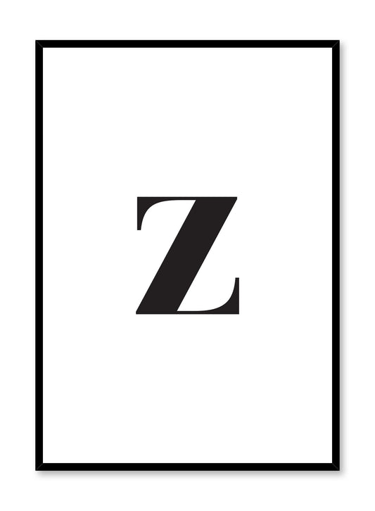 Lowercase Letter Z, Poster