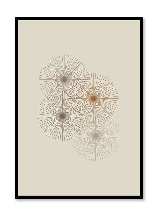 Flower Pop in Beige, Poster