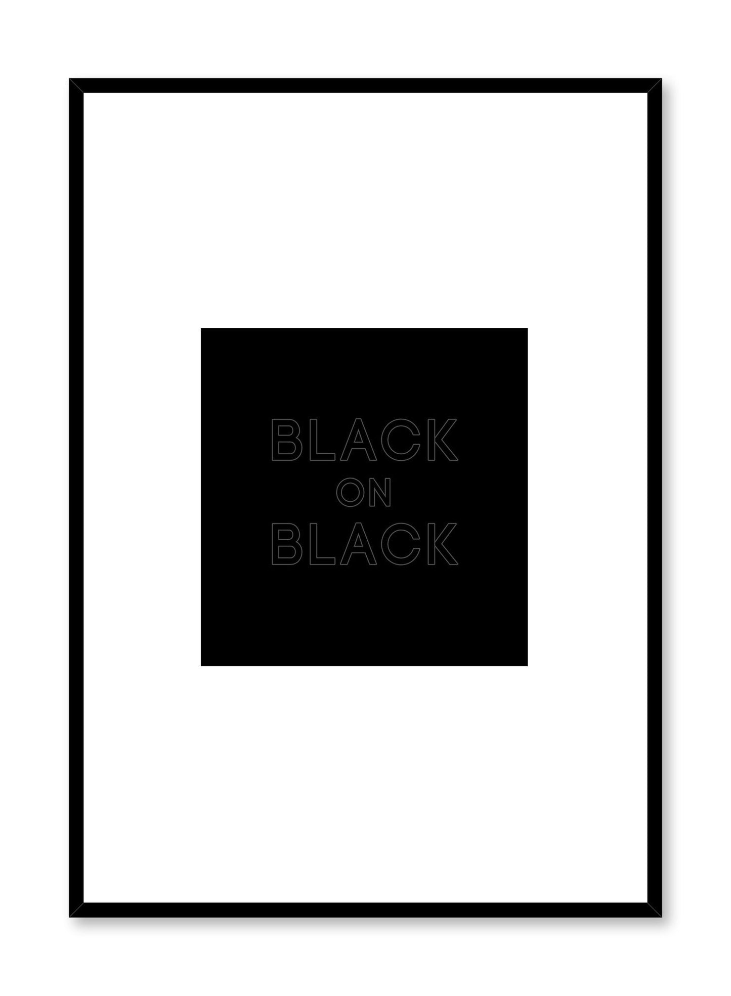 Black on Black, Poster