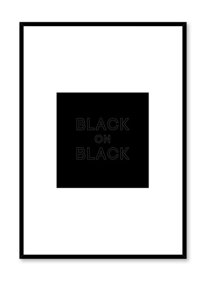Black on Black, Poster