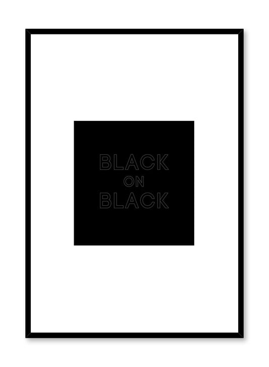 Black on Black, Poster