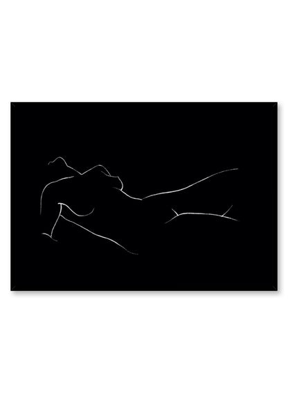 Nude Landscape in Black, Poster