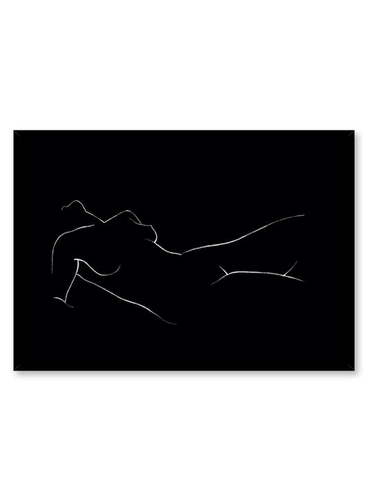Nude Landscape in Black, Poster