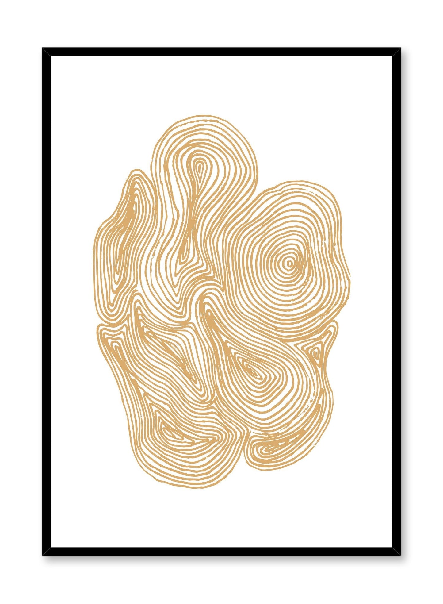 Cluster of Swirls in Yellow, Poster