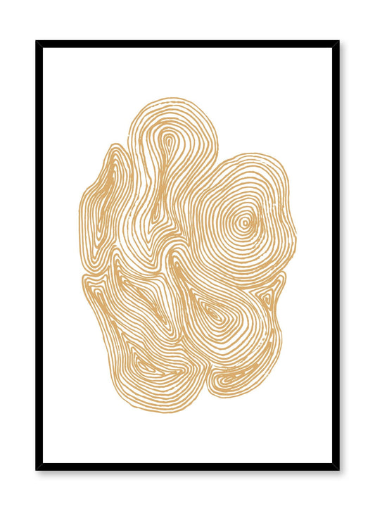Cluster of Swirls in Yellow, Poster