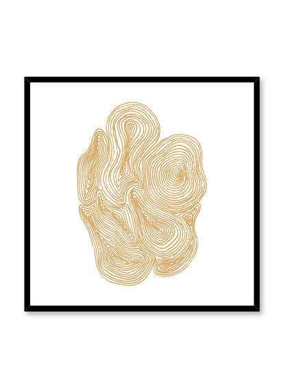 Cluster of Swirls in Yellow, Poster