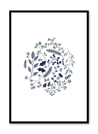 Botanicals in Blue, Poster