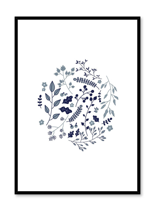 Botanicals in Blue, Poster