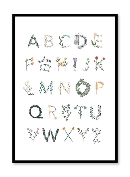 Alphabet in Flowers, Poster