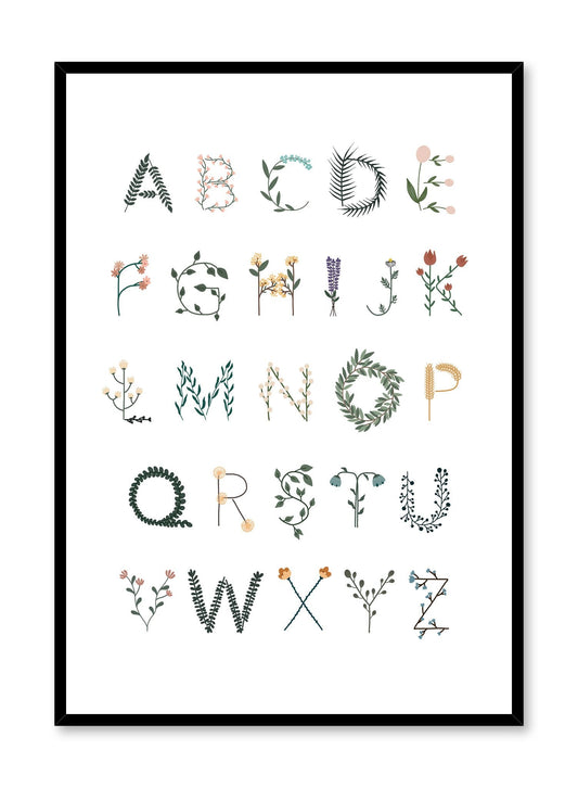 Alphabet in Flowers, Poster