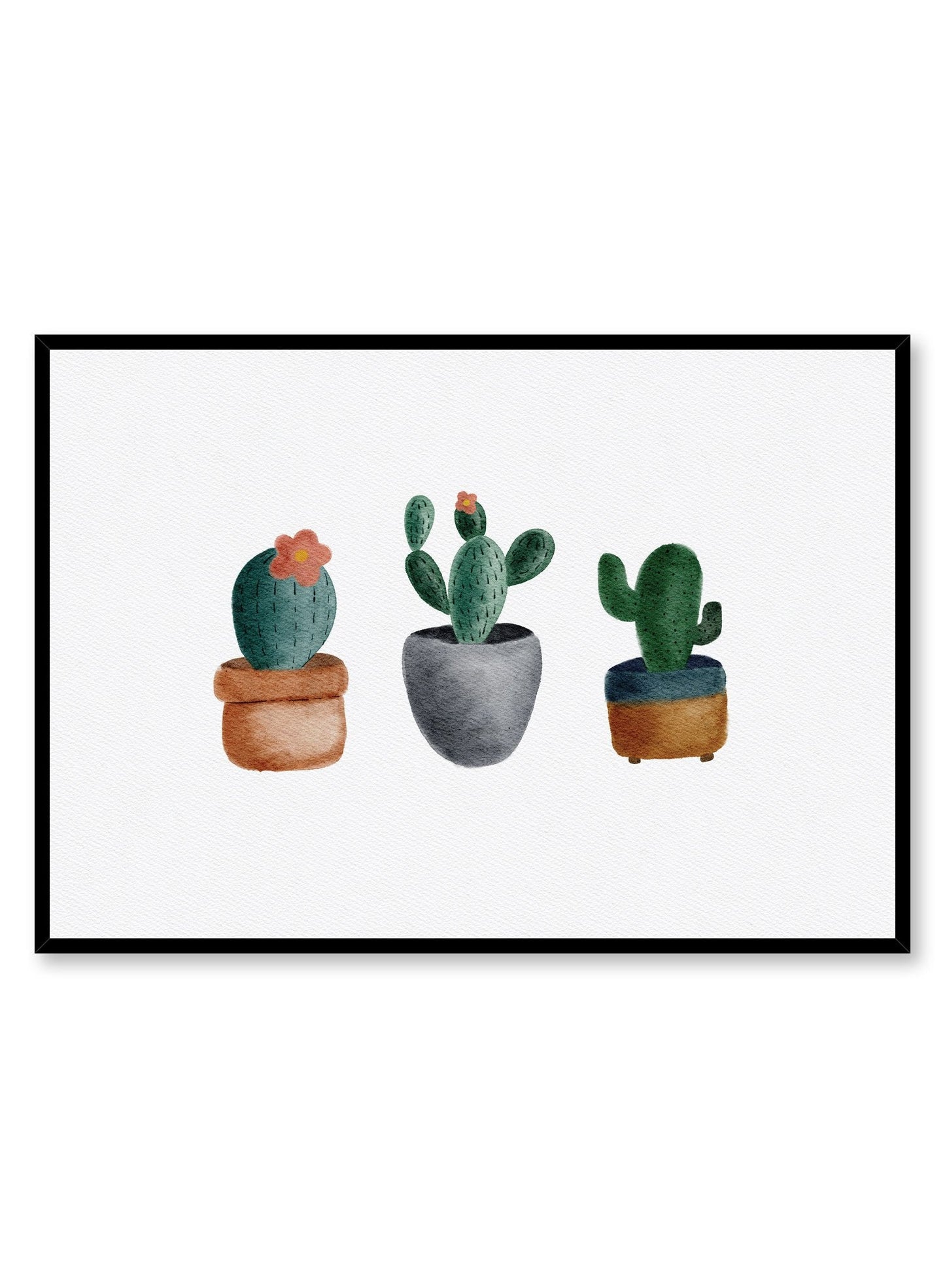 Trio of Succulents, Poster