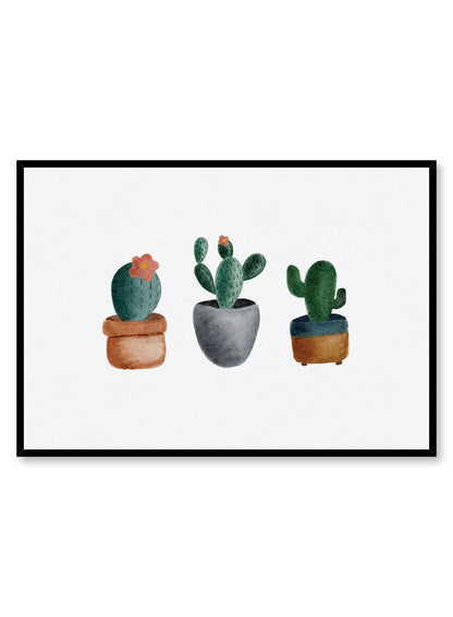 Trio of Succulents, Poster