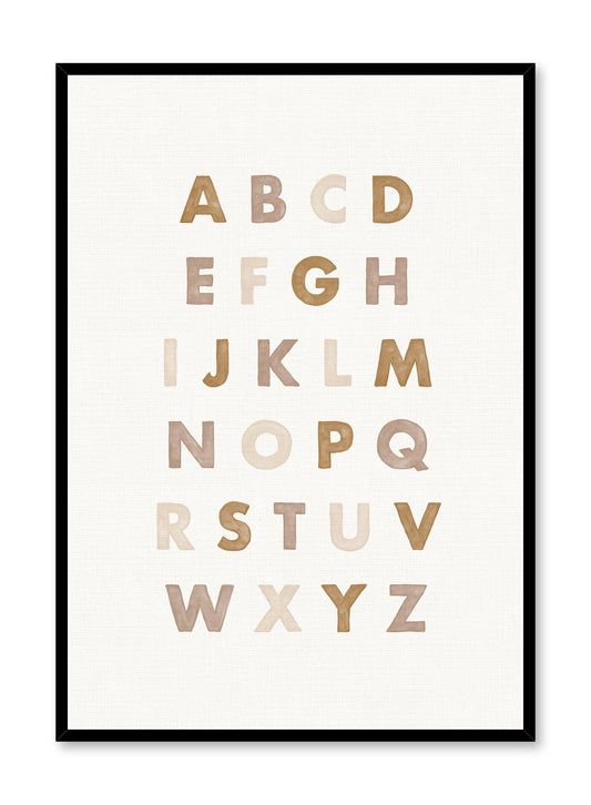 Alphabet in Beige, Poster