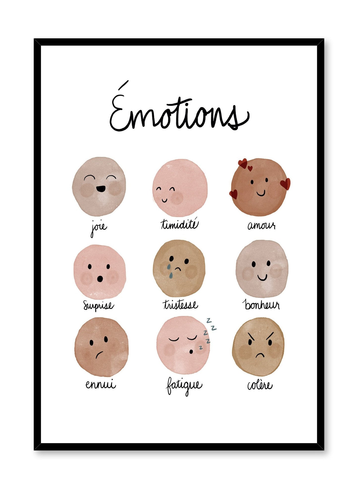 Rose Emotions in French, Poster