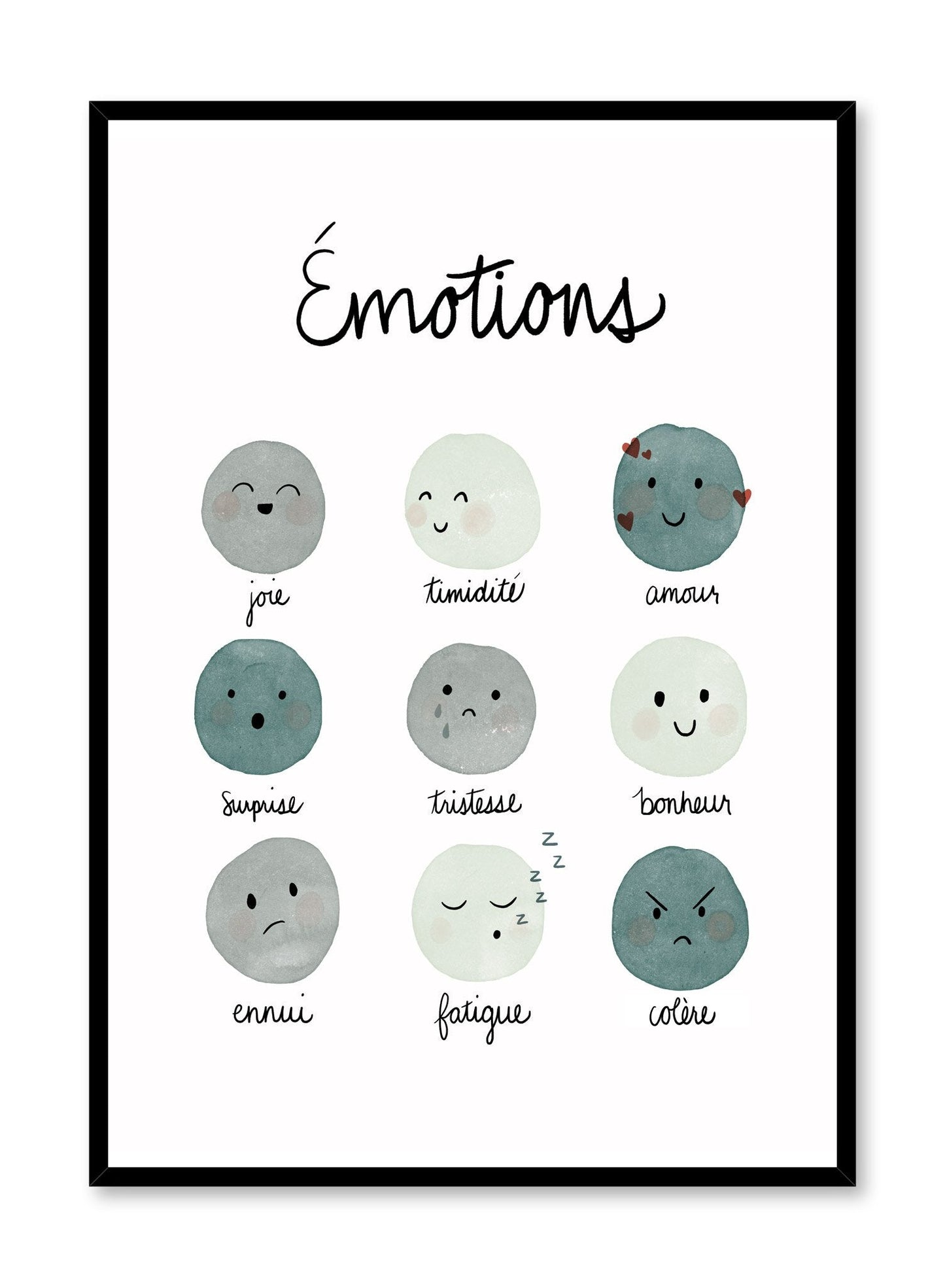 Blue Emotions in French, Poster