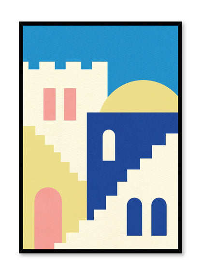 Houses and Stairs of Rabat, Poster