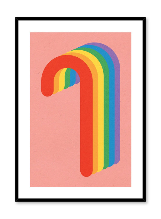 Rainbow Candy Cane, Poster