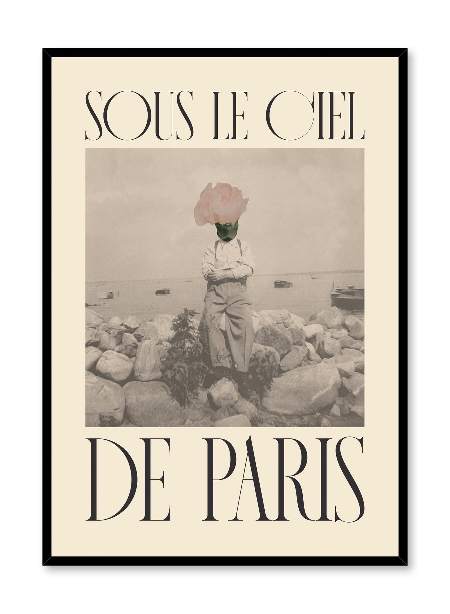 Under the Paris Sky in Beige, Poster