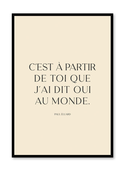 Saying Yes to the World, Poster