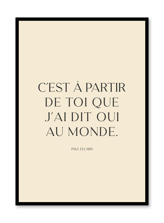 Saying Yes to the World, Poster