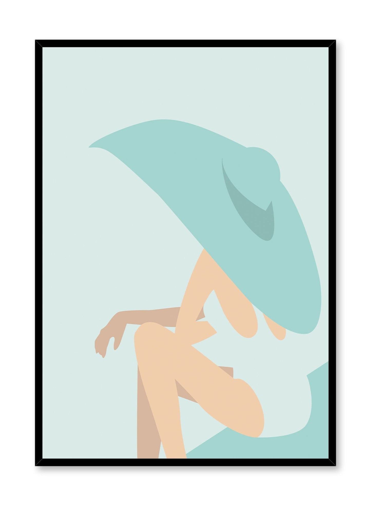 Poolside Diva in Aqua, Poster