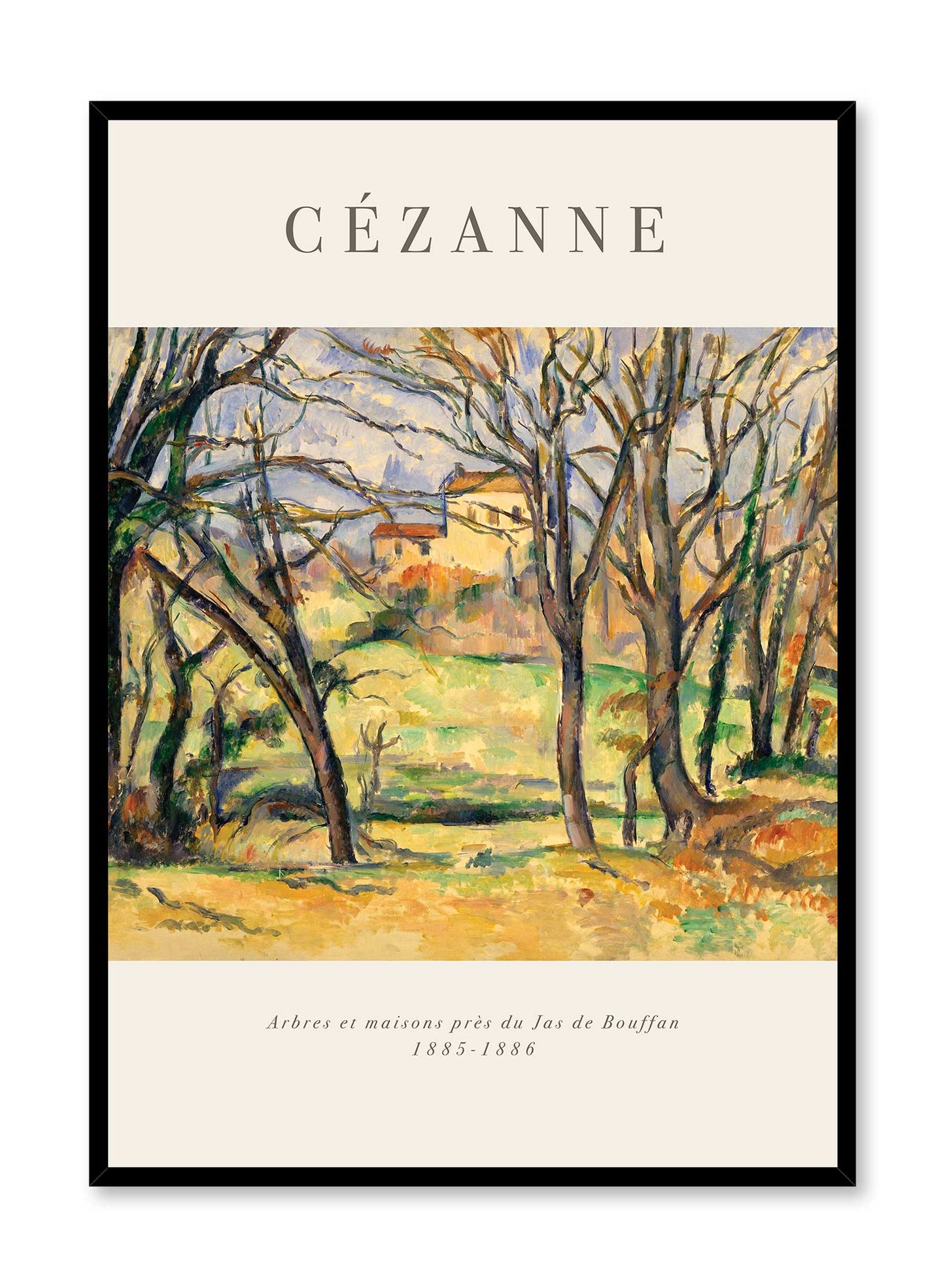 Trees and Houses Near the Jas de Bouffan, Poster