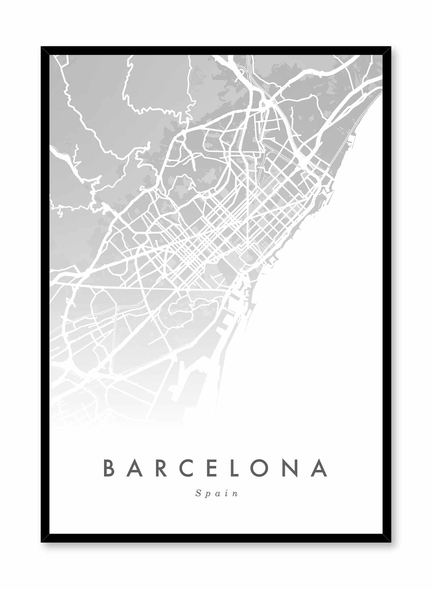 Barcelona Map, Poster