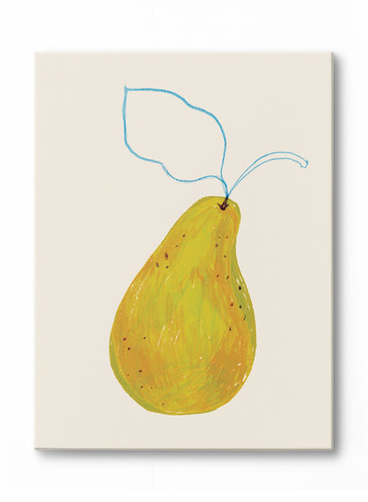 Pear Study in Blue, Poster