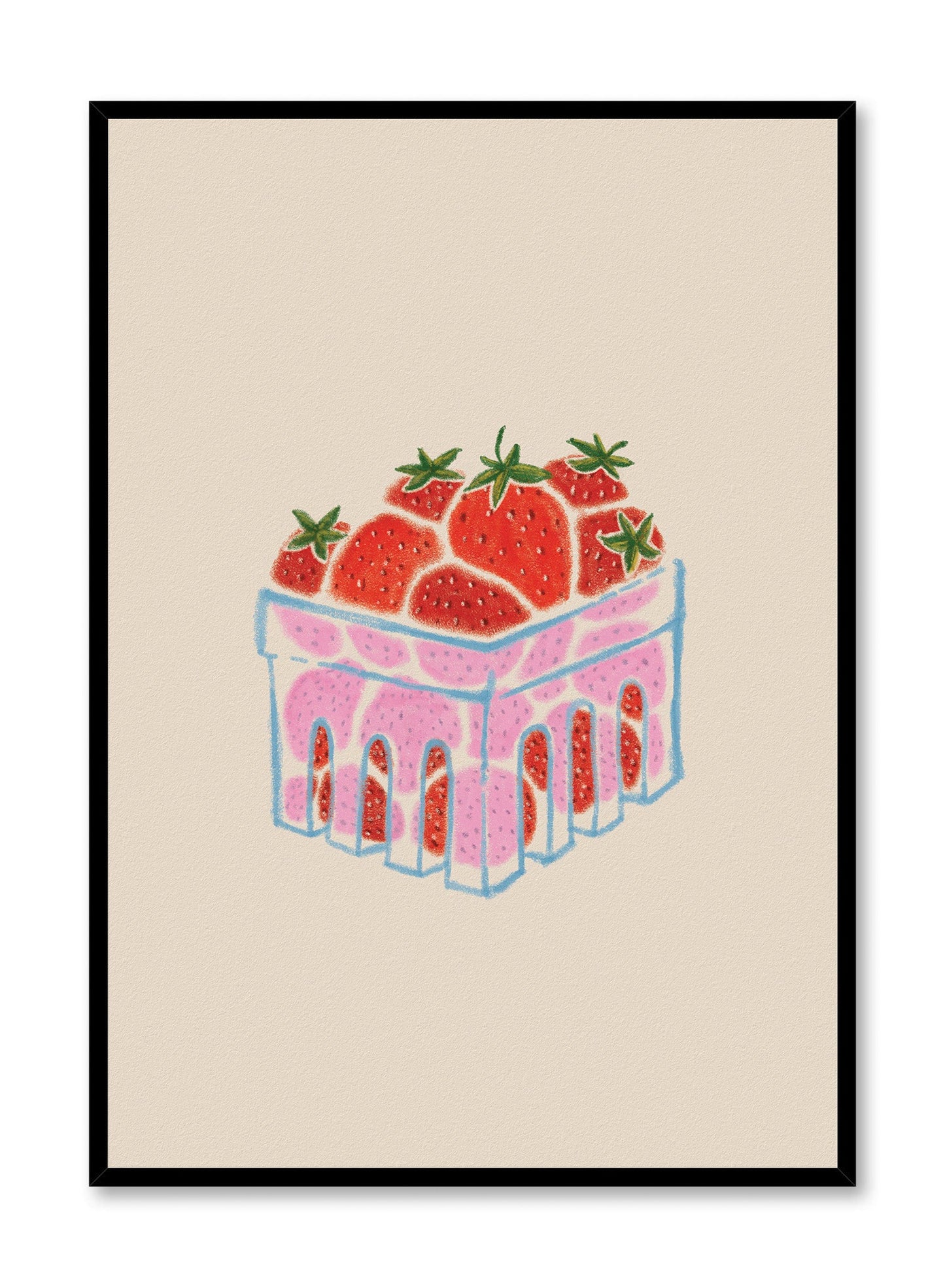 Strawberry Punnet, Poster