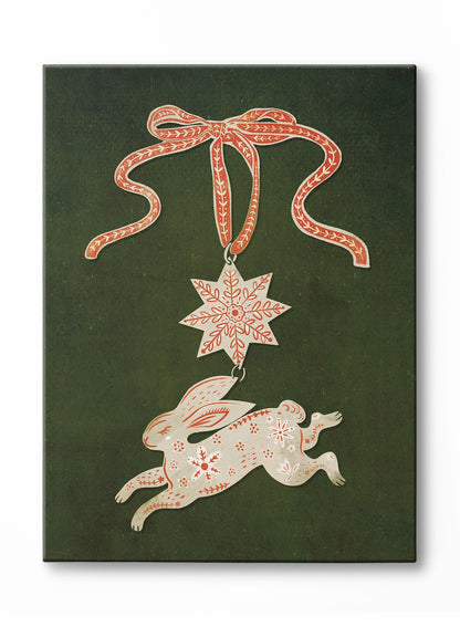 Holiday Hare-loom Green, Poster
