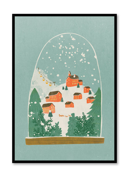 Snow Globe Winter Village, Poster