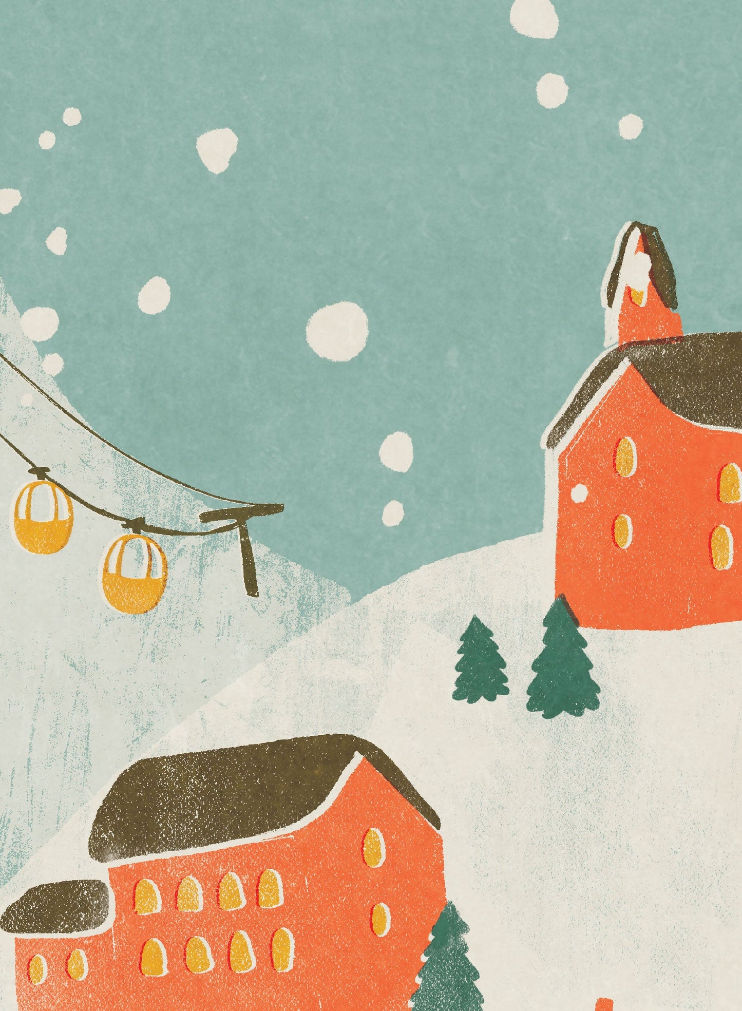 Snow Globe Winter Village, Poster
