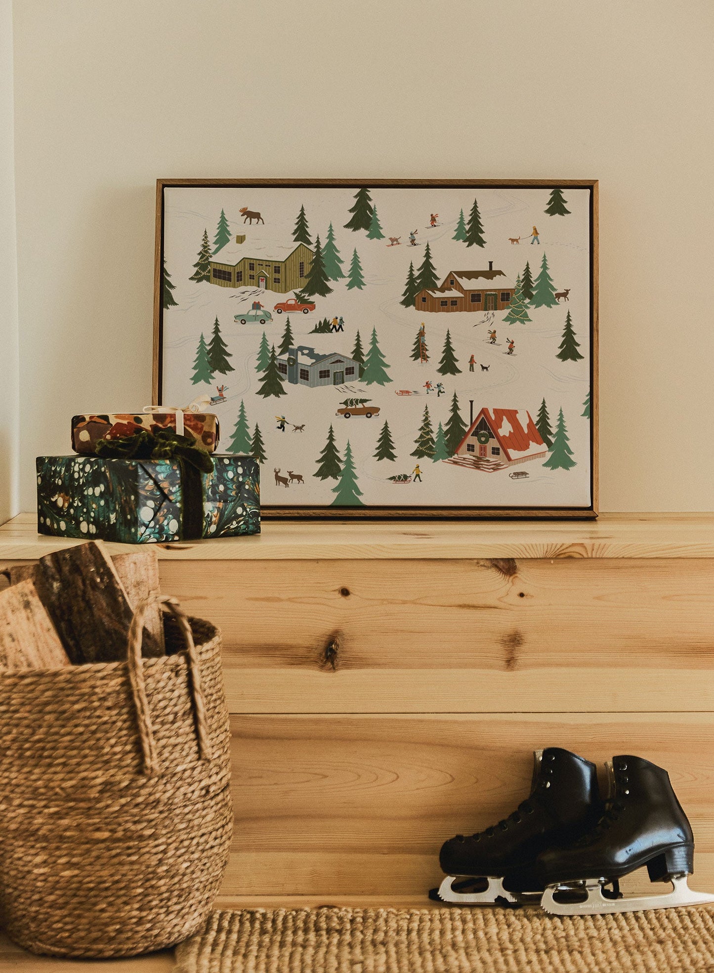 Frosted Winter Village, Poster
