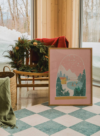 Snowglobe Skating Rink, Poster