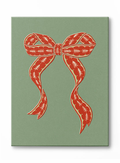 Vintage Holiday Bow Mint, Poster